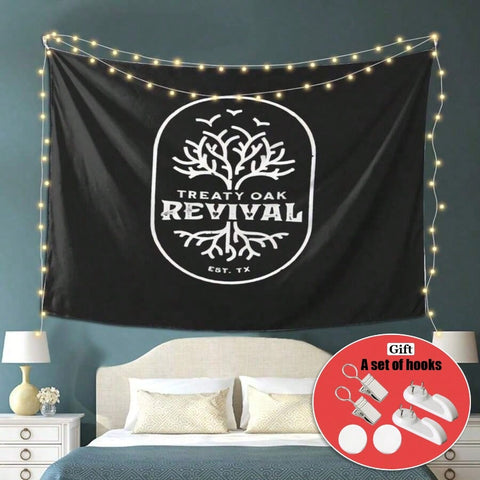 Treaty Oak Revival Tapestry Suitable All Kinds Of Festivals Perfect Tapestry Gift Living Room Bedroom Office Home Decoration Wall Tapestry/Room Decoration/Party Decoration Wall Hanging Campus Surprise Dorm Decoration Back To School Home Decor
